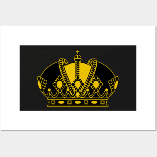 Imperial crown (black and gold) Posters and Art